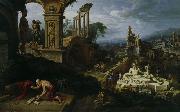 Maarten van Heemskerck Landschaft mit dem Hl. Hieronymus painting